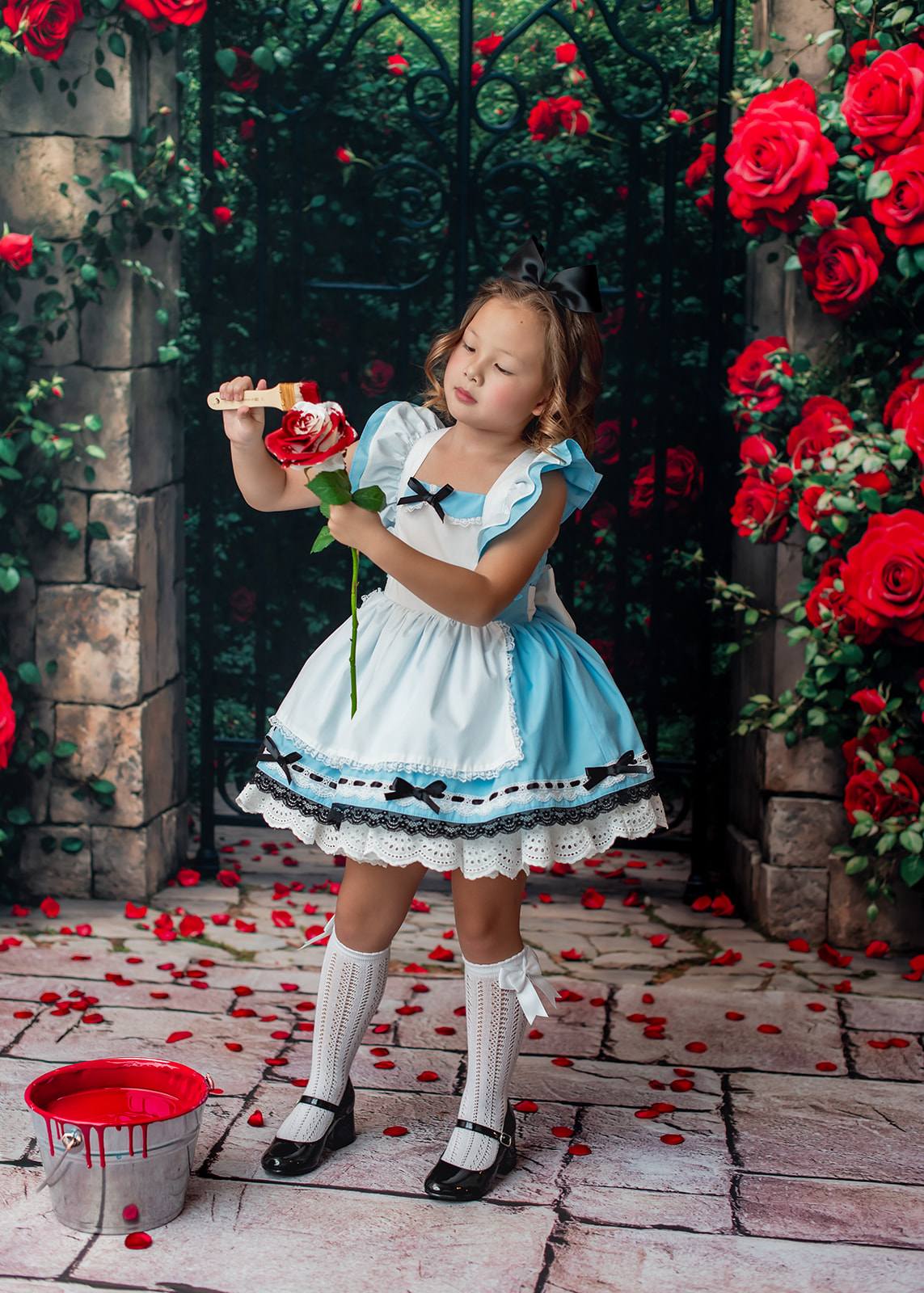 Kate Red Roses Garden Gate Backdrop Designed by Emetselch - Image 3