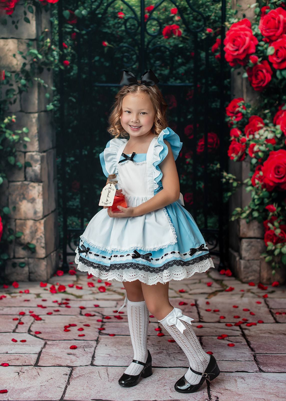 Kate Red Roses Garden Gate Backdrop Designed by Emetselch - Image 4