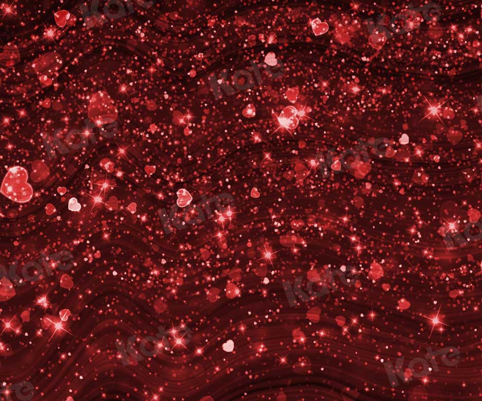 Kate Red Valentine's Day Love Shining Backdrop for Photography - Image 3