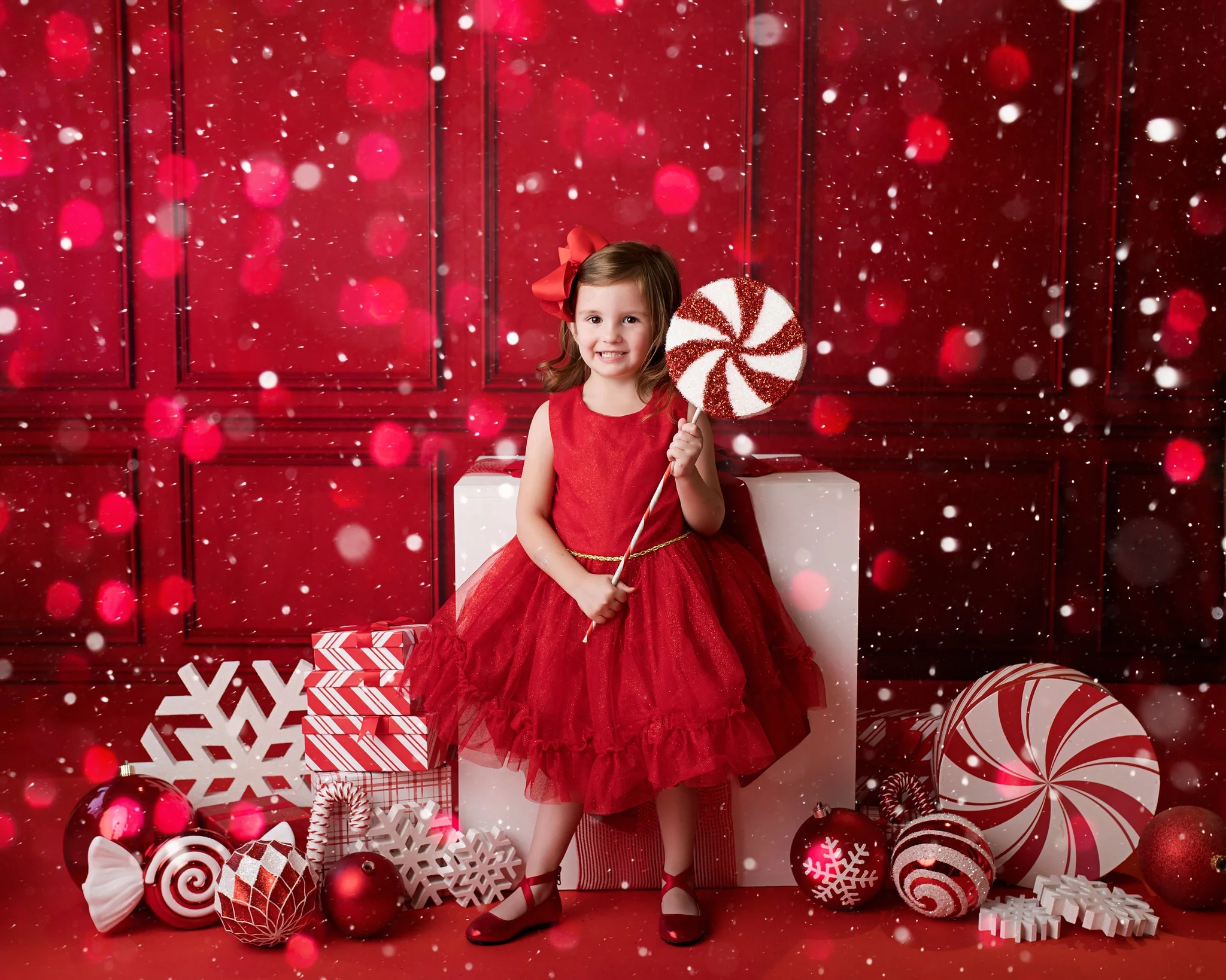 Kate Red Vintage Wall Backdrop for Photography - Image 4