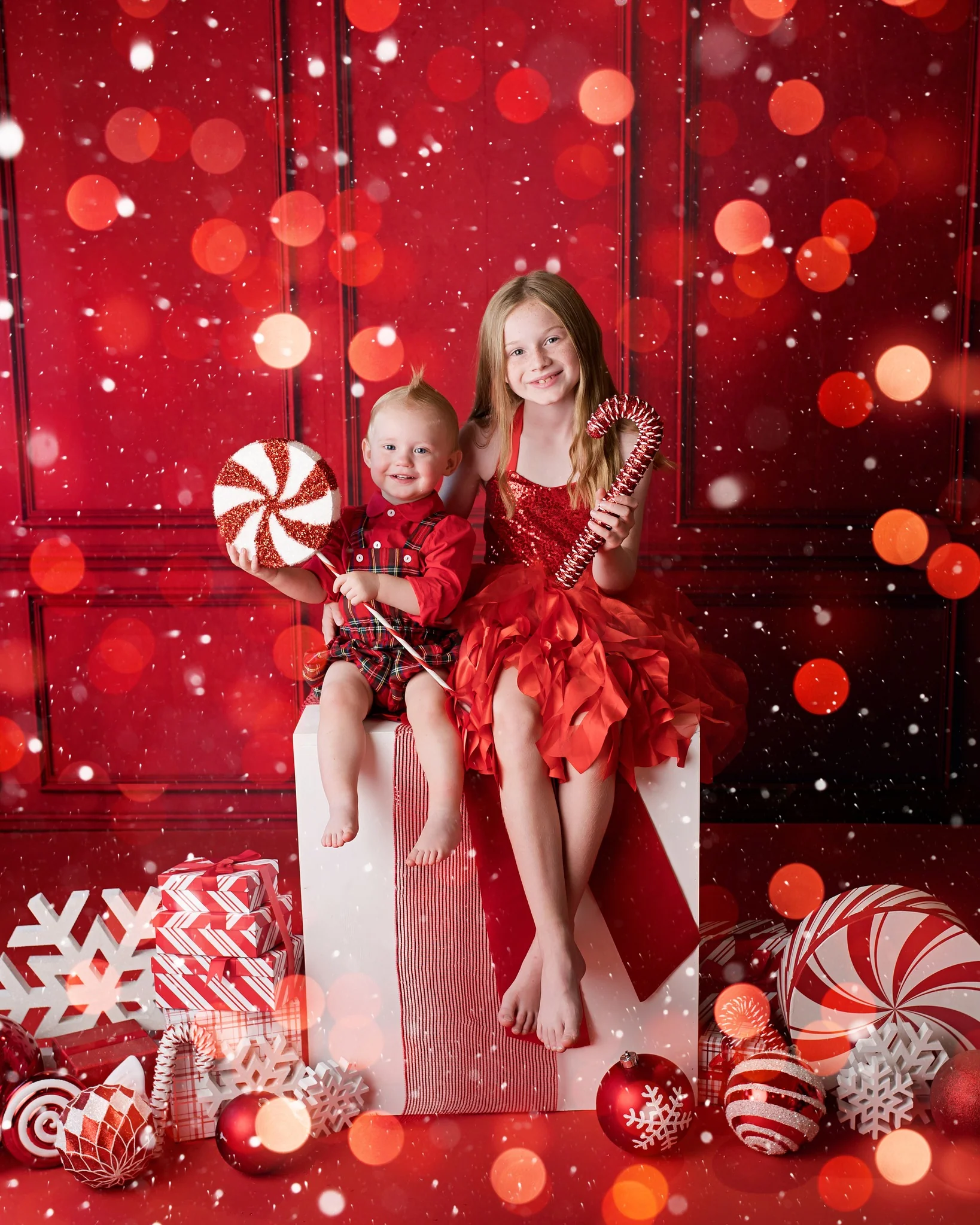 Kate Red Vintage Wall Backdrop for Photography - Image 9