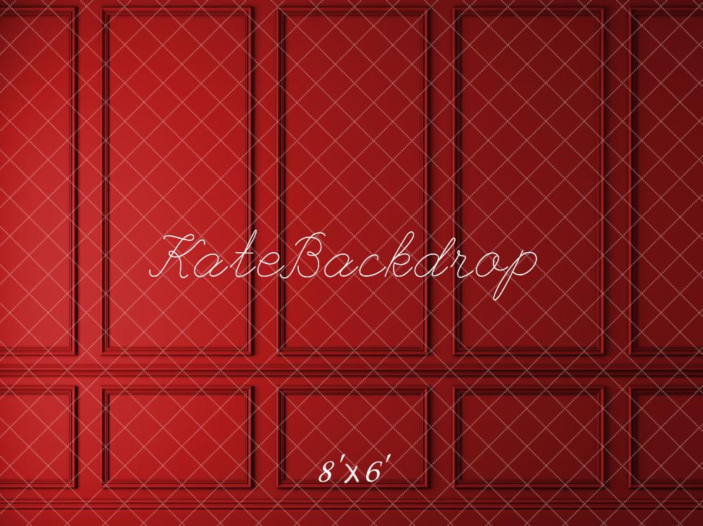 Kate Red Vintage Wall Fleece Backdrop for Photography - Image 20