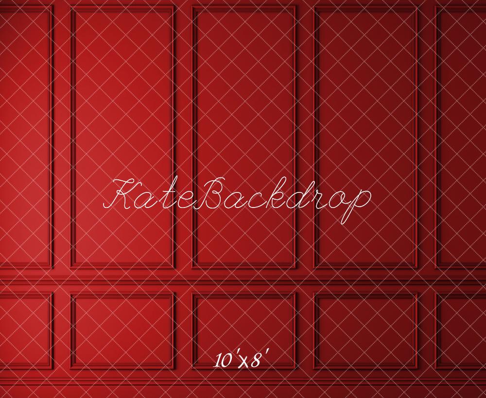 Kate Red Vintage Wall Fleece Backdrop for Photography - Image 21