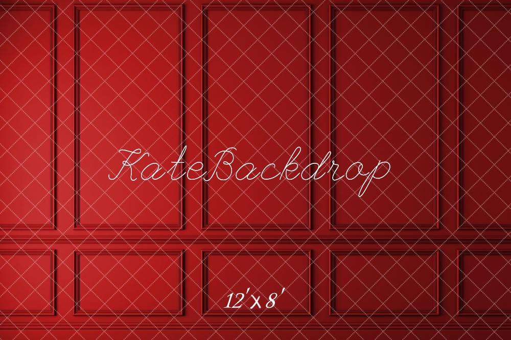 Kate Red Vintage Wall Fleece Backdrop for Photography - Image 22