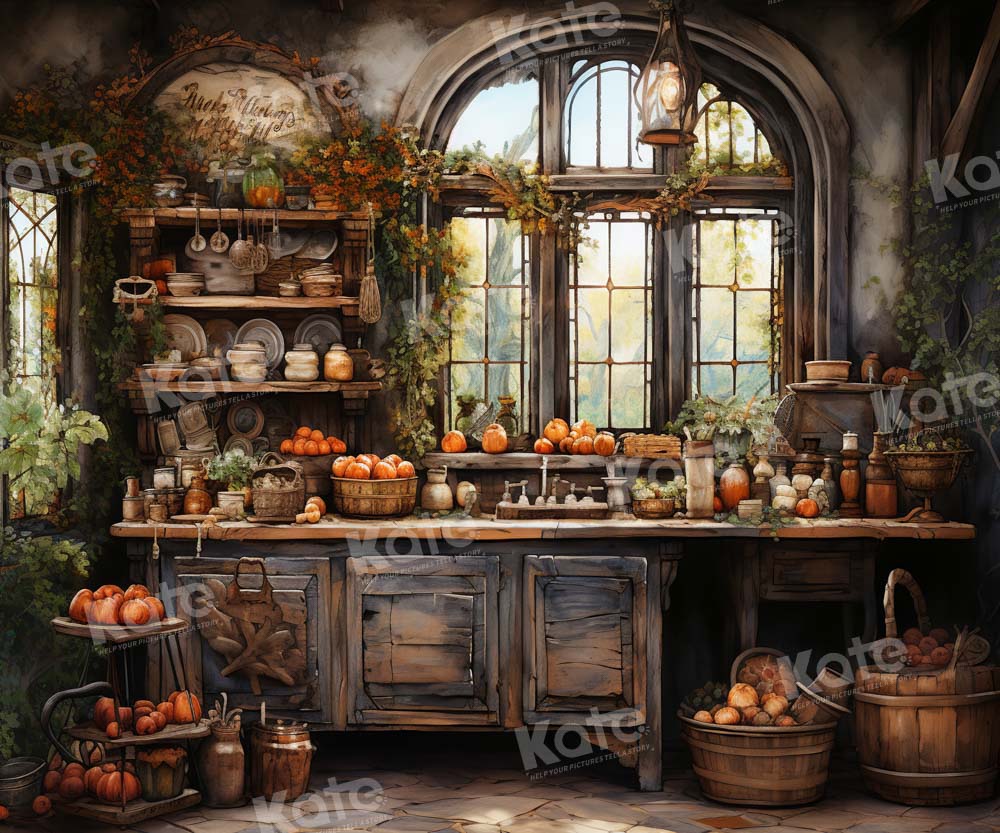 Kate Retro Autumn Painted Kitchen Backdrop Designed by Emetselch - Image 8