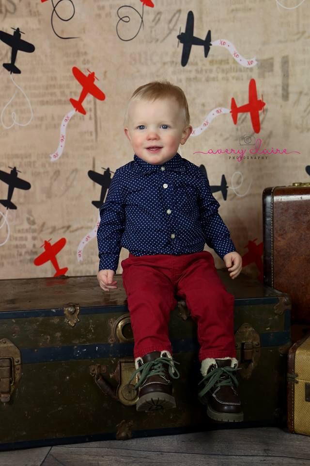 Kate Retro Planes Valentines Backdrop for Photography designed by Jerry_Sina - Image 4