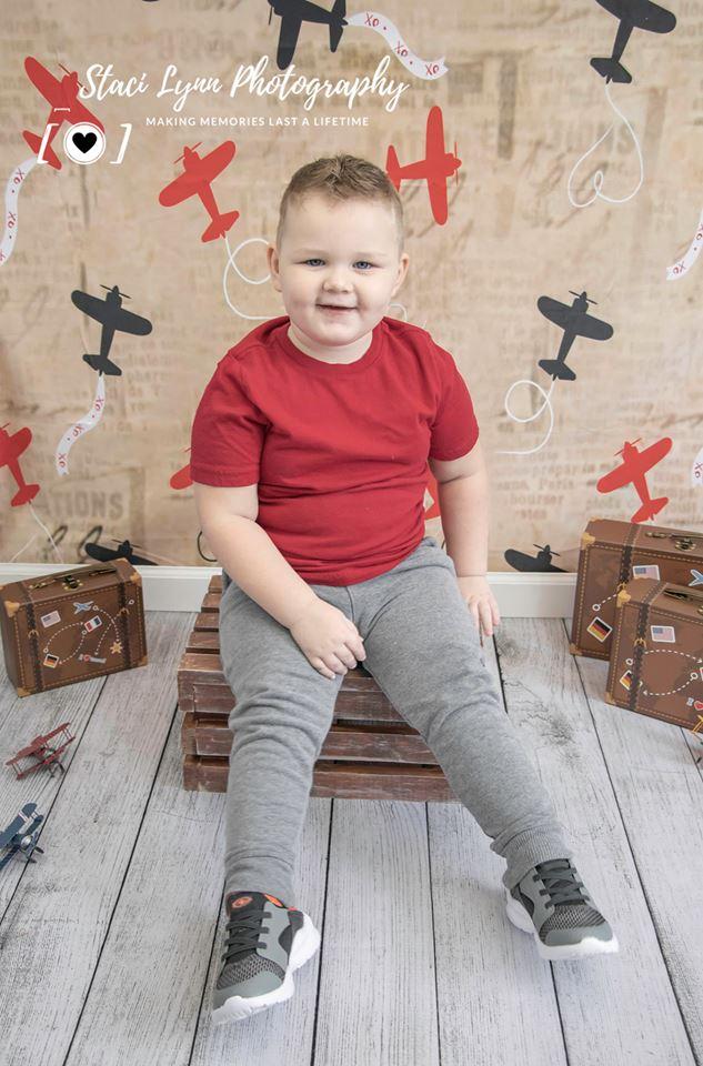 Kate Retro Planes Valentines Backdrop for Photography designed by Jerry_Sina - Image 5