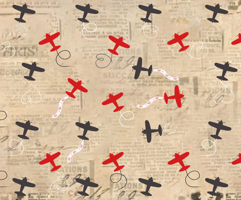 Kate Retro Planes Valentines Backdrop for Photography designed by Jerry_Sina - Image 8