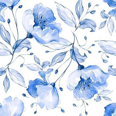 Kate Retro Blue Flower Backdrop for Photography - Image 2