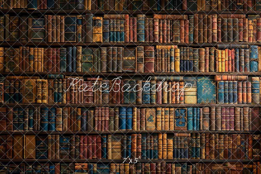 Kate Retro Books Wall Backdrop Designed by Chain Photography - Image 2
