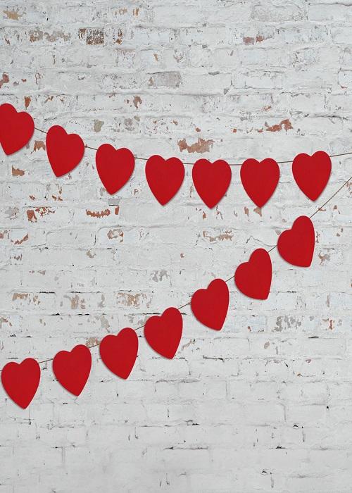 Kate Retro Brick Valentines Backdrop Designed by Jerry_Sina - Image 2