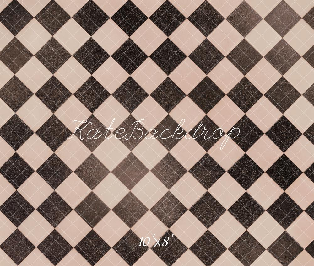 Kate Retro Checkered Pattern Floor Fleece Backdrop Designed by Emetselch - Image 3