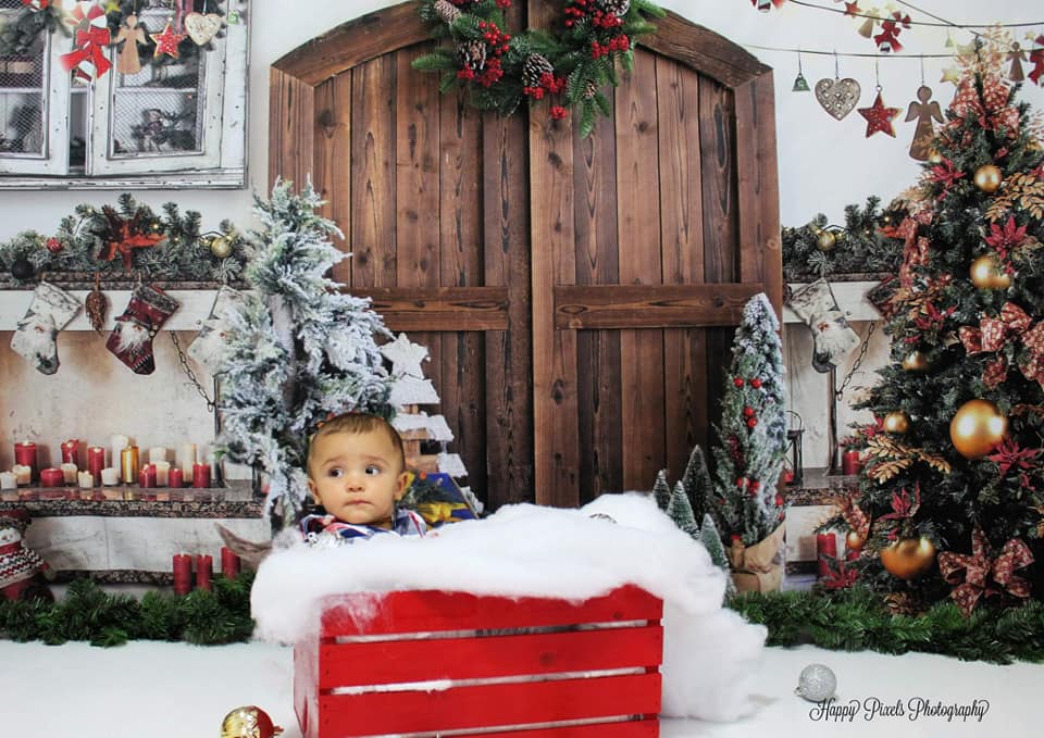 Kate Retro Christmas Room Backdrop for Photography - Image 3