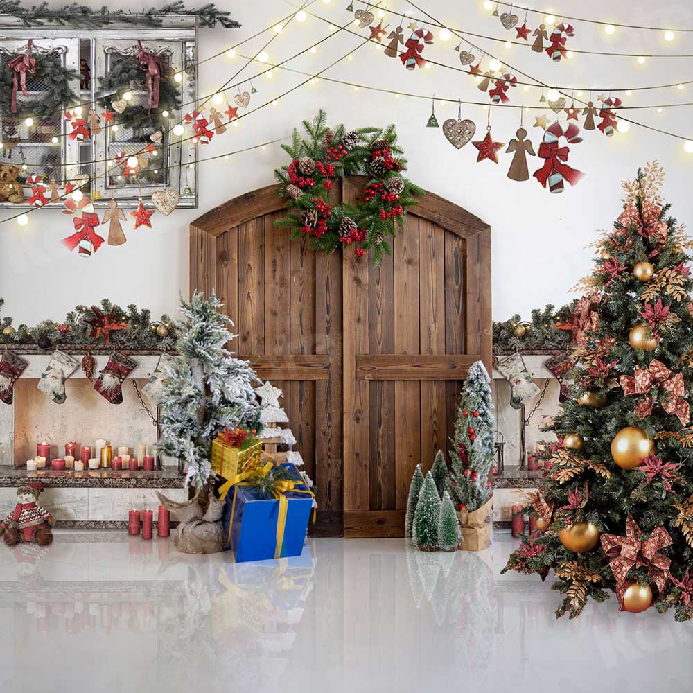 Kate Retro Christmas Room Backdrop for Photography - Image 4