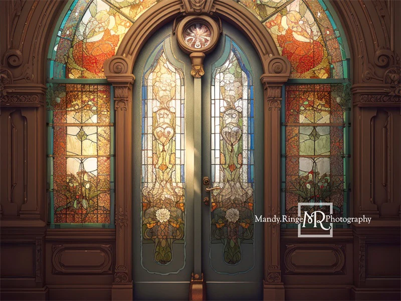 Kate Retro Church Door Arched Glass Backdrop Designed by Mandy Ringe Photography - Image 3