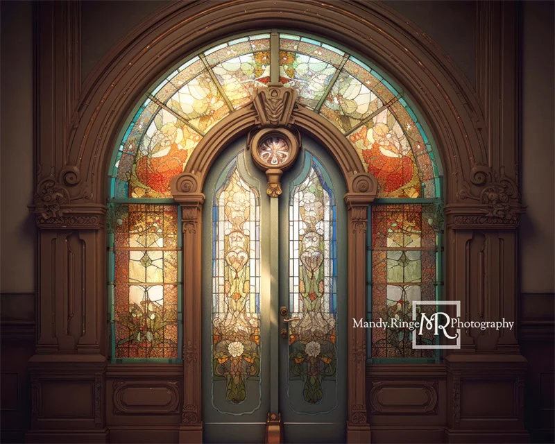 Kate Retro Church Door Arched Glass Backdrop Designed by Mandy Ringe Photography - Image 5