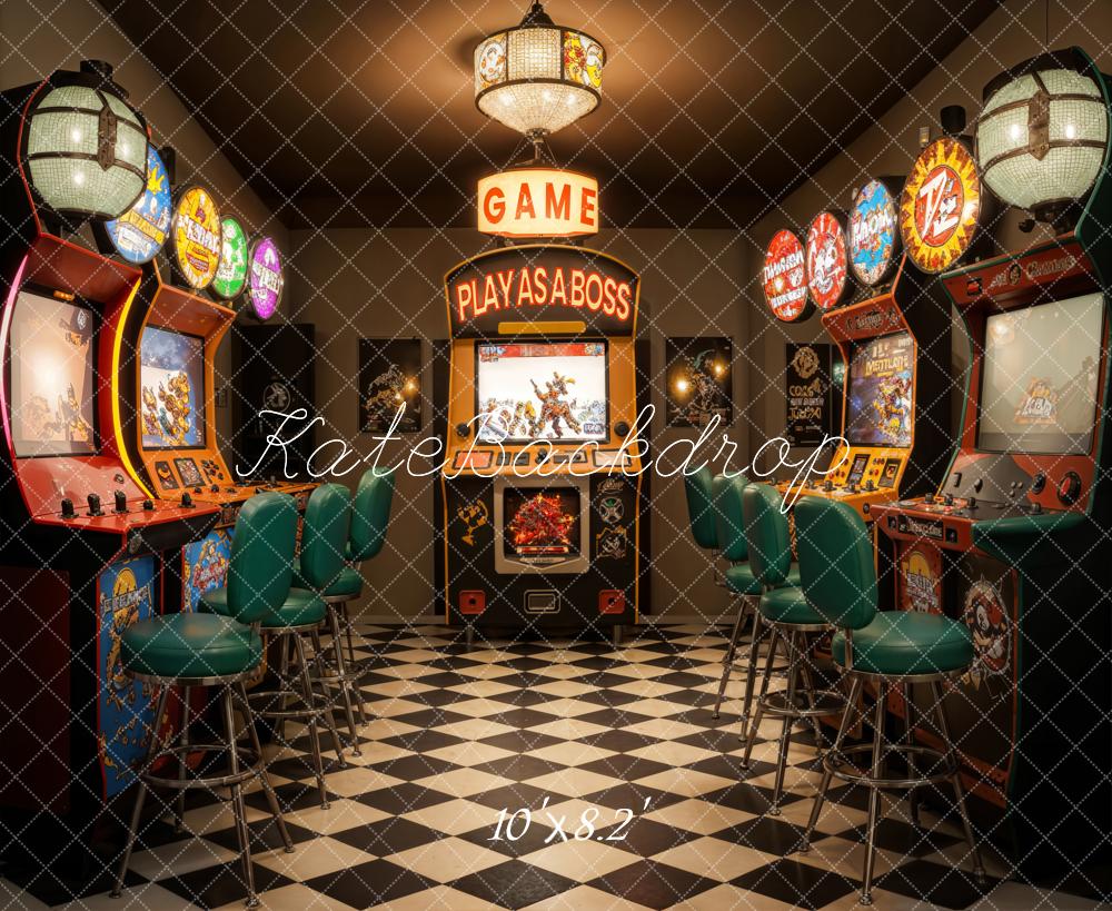 Kate Retro Colorful Game Lobby Backdrop Designed by Emetselch - Image 5