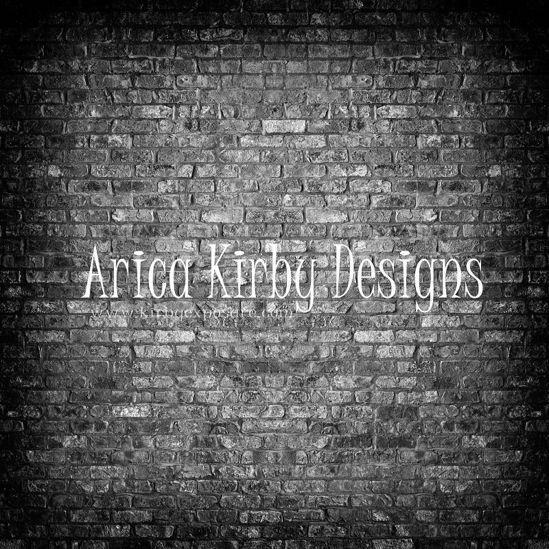 Kate Retro Dark Gradient Brick Backdrop designed by Arica Kirby - Image 2