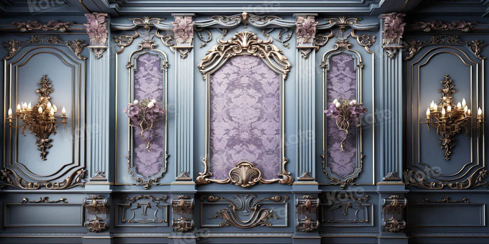 Kate Retro Dark Vintage Wall Purple Backdrop Designed by Kate Image - Image 4