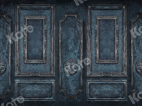 Kate Retro Deep Blue Wall Door Photography Backdrops Wedding - Image 2