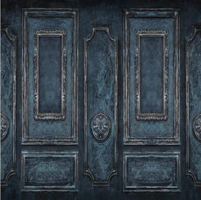 Kate Retro Deep Blue Wall Door Photography Backdrops Wedding - Image 20