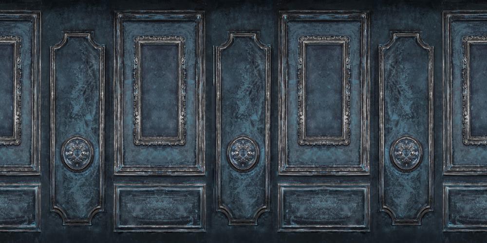 Kate Retro Deep Blue Wall Door Photography Backdrops Wedding - Image 22