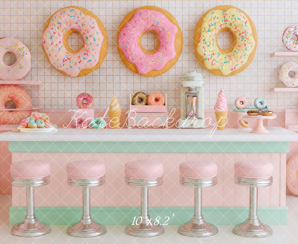 Kate Retro Diner Donuts Pastel Backdrop Designed by Patty Robert - Image 6