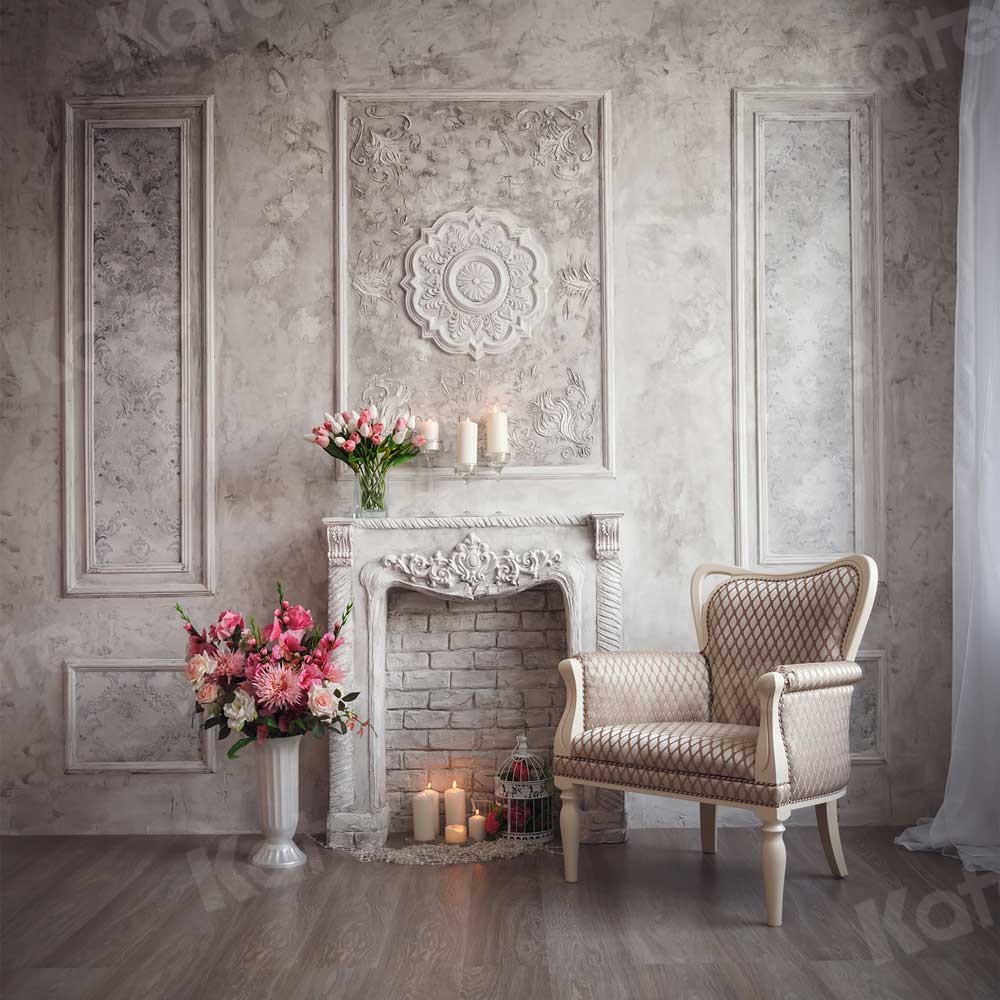 Kate Retro European Living Room castle Building Wall Floor Backdrops for Wedding Photography - Image 3