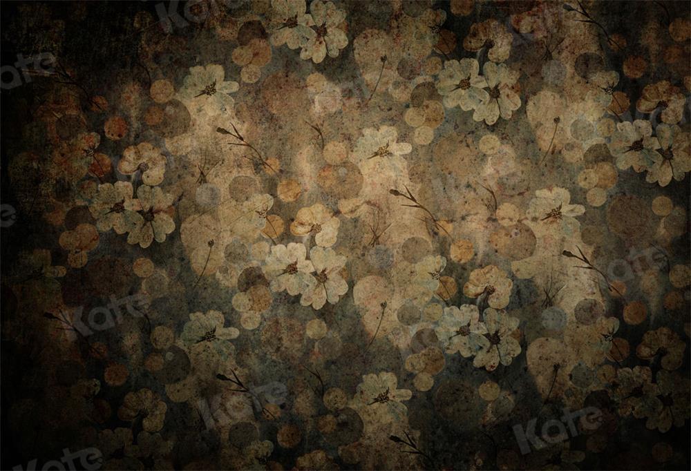 Kate Retro Fine Art Flower Brown Tone Backdrop for Photography - Image 2