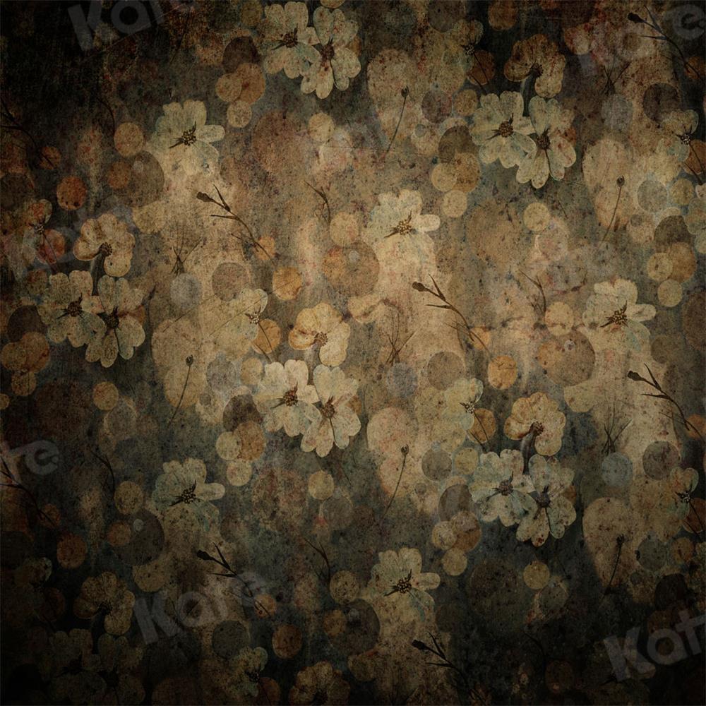 Kate Retro Fine Art Flower Brown Tone Backdrop for Photography - Image 4
