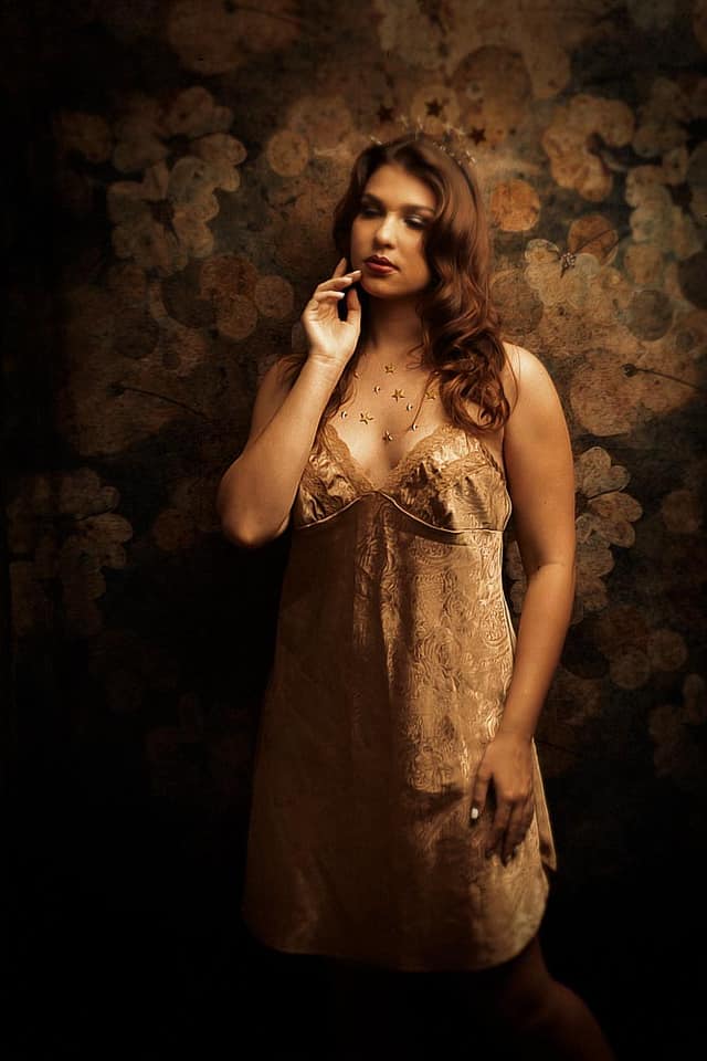 Kate Retro Fine Art Flower Brown Tone Backdrop for Photography - Image 6