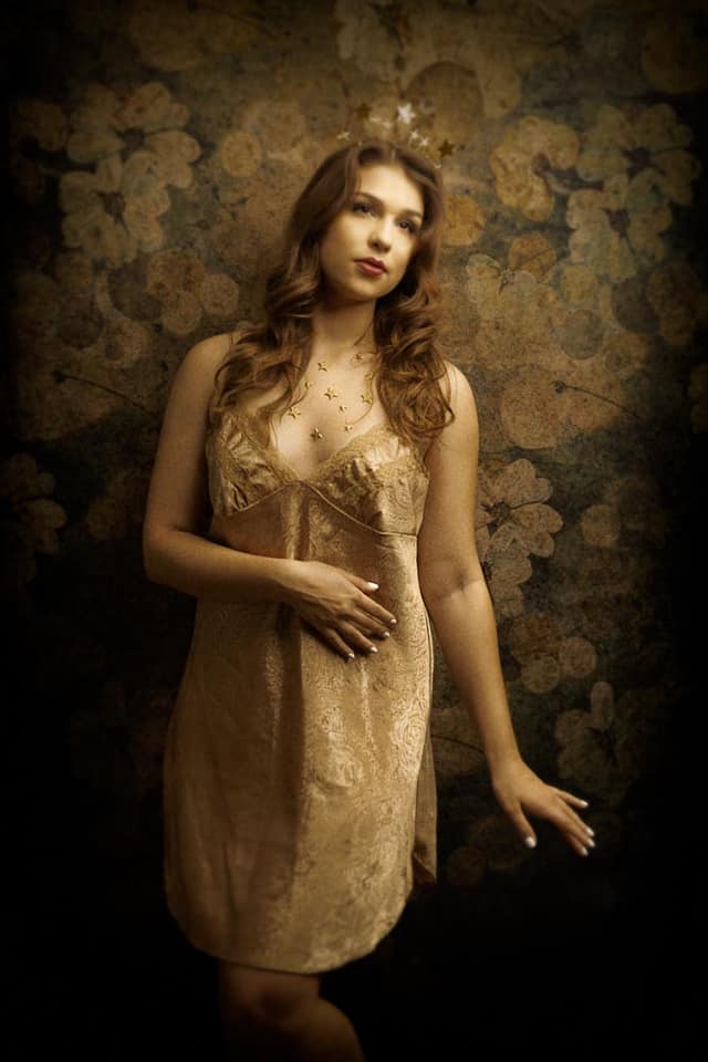 Kate Retro Fine Art Flower Brown Tone Backdrop for Photography - Image 7