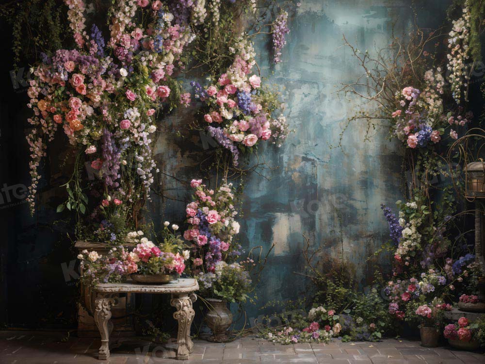 Kate Retro Flower Fine Art Wall Backdrop Designed by Emetselch - Image 3