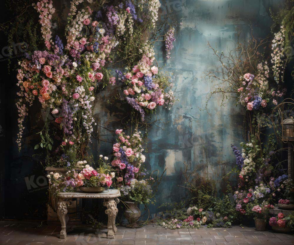 Kate Retro Flower Fine Art Wall Backdrop Designed by Emetselch - Image 4
