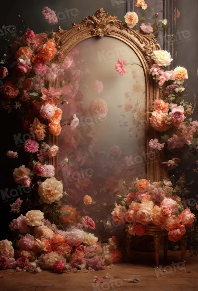 Kate Retro Flower Mirror Backdrop Designed by Chain Photography - Image 2