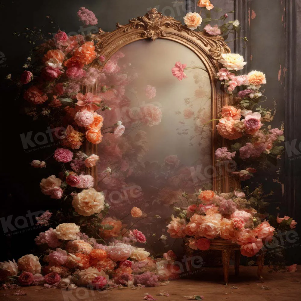 Kate Retro Flower Mirror Backdrop Designed by Chain Photography - Image 4