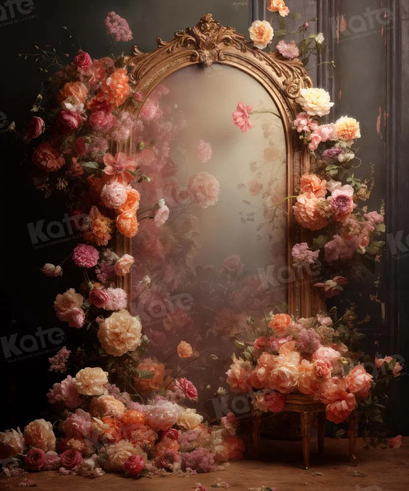 Kate Retro Flower Mirror Backdrop Designed by Chain Photography - Image 6