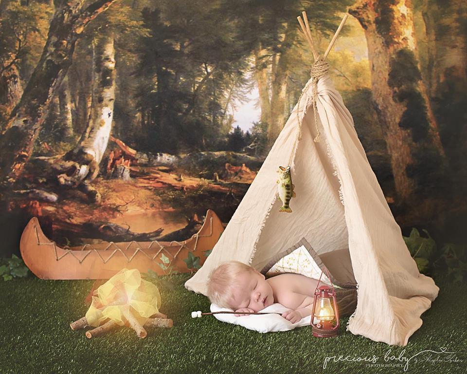 Kate Retro Forest Photography Backdrops for Children Photo - Image 5