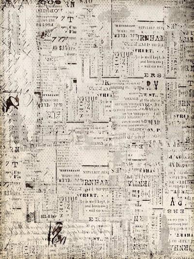Kate Retro Grey Newspaper Pattern Photography Backdrops
