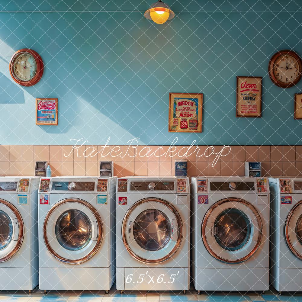 Kate Retro Laundry Room Sunlight Backdrop Designed by Emetselch - Image 2