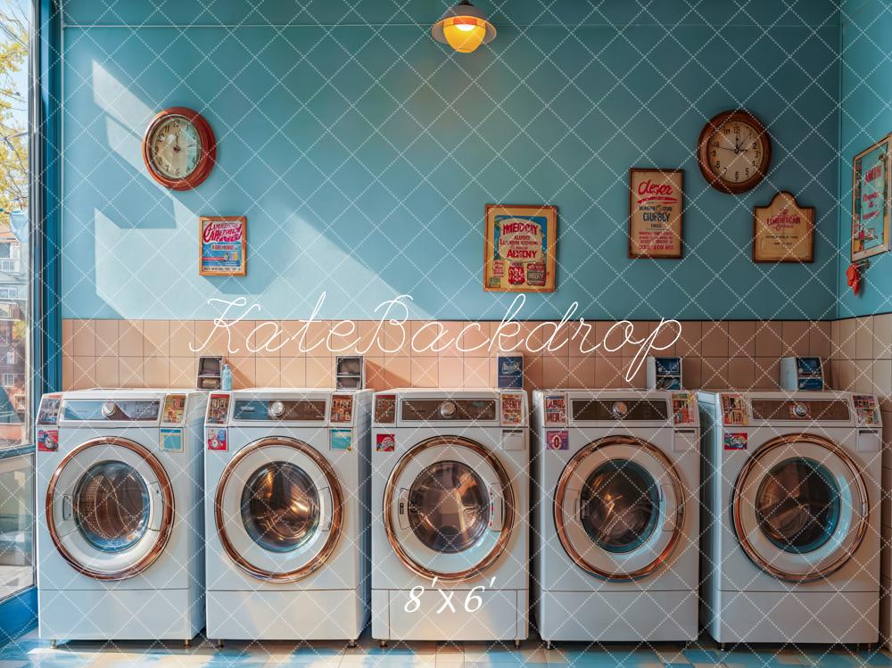 Kate Retro Laundry Room Sunlight Backdrop Designed by Emetselch - Image 3