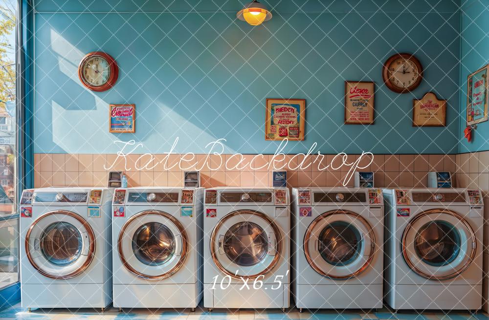 Kate Retro Laundry Room Sunlight Backdrop Designed by Emetselch - Image 4
