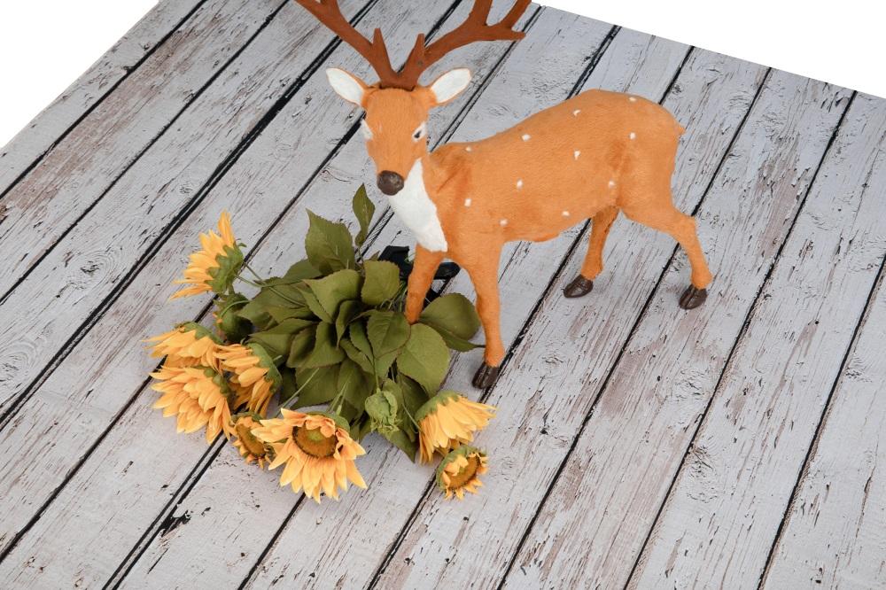 Kate Retro Milk White Wood backdrop Rubber floor Mat - Image 3