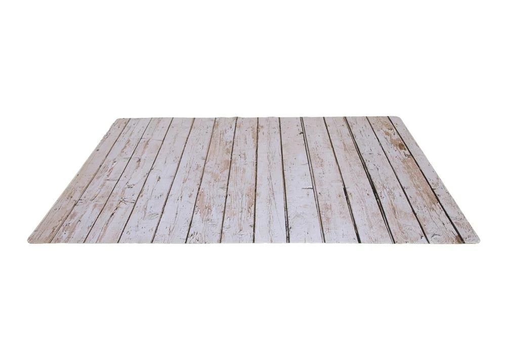 Kate Retro Milk White Wood backdrop Rubber floor Mat - Image 7