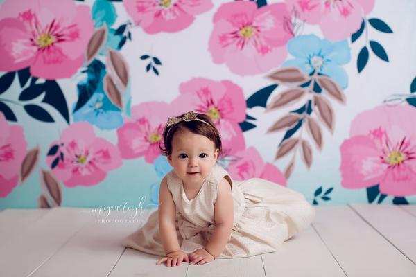 Kate Retro Spring Flowers Backdrop for Photography Designed by JFCC - Image 3