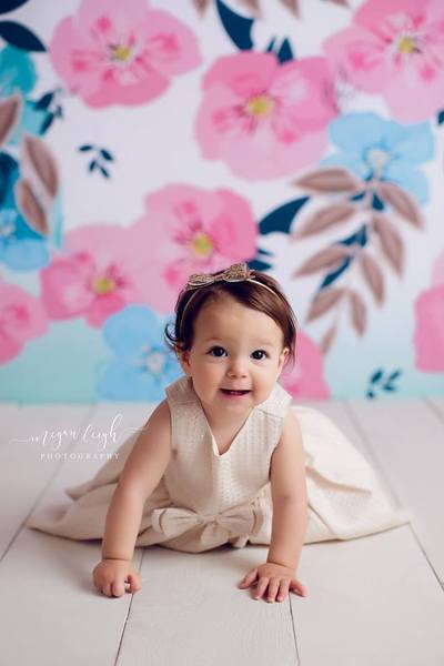Kate Retro Spring Flowers Backdrop for Photography Designed by JFCC - Image 8