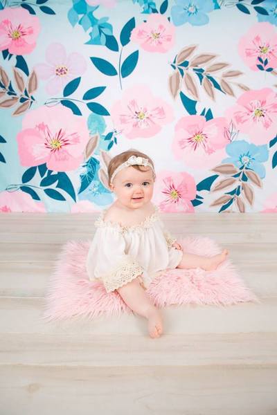 Kate Retro Spring Flowers Backdrop for Photography Designed by JFCC - Image 9
