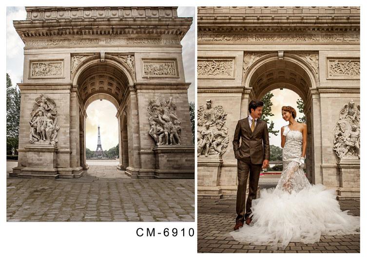 Kate Retro Style Building Architecture Wedding Backdrop - Image 2