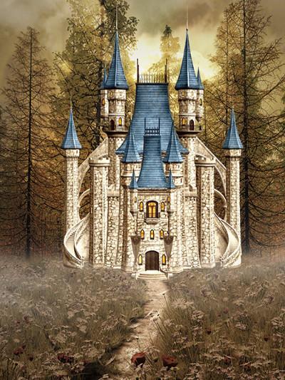 Kate Retro Style Castle Backdrop for Children Photography