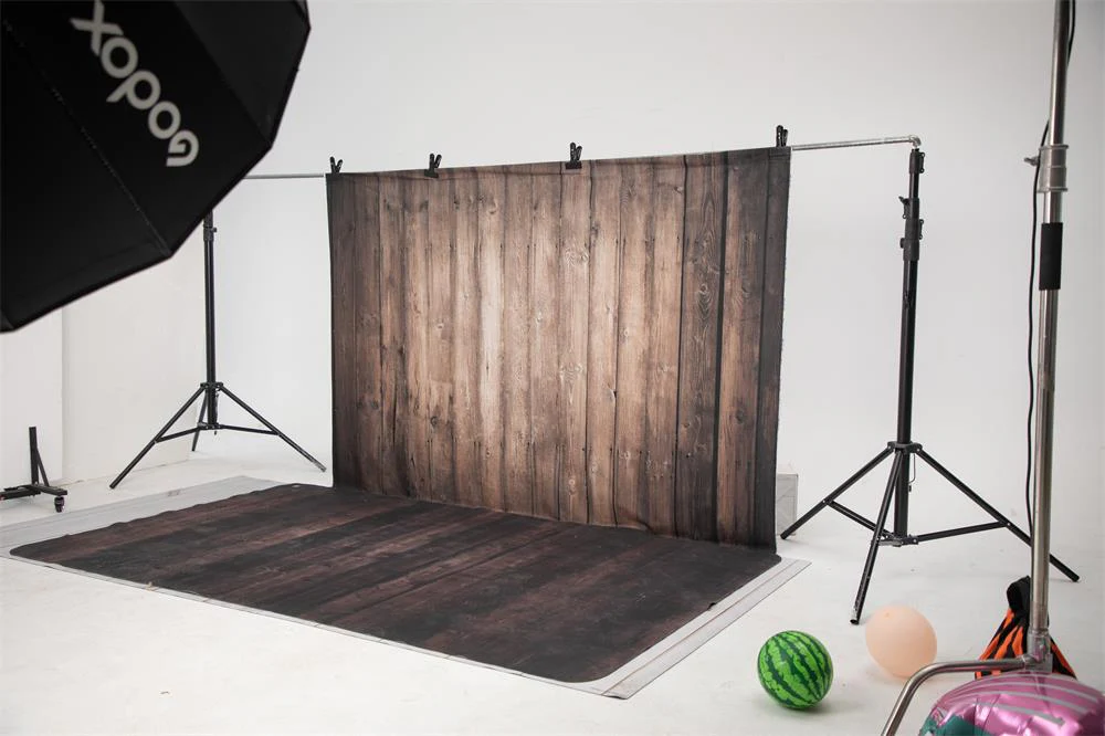 Kate Retro Style Dark Brown Wood Wall Backdrops - Image 4